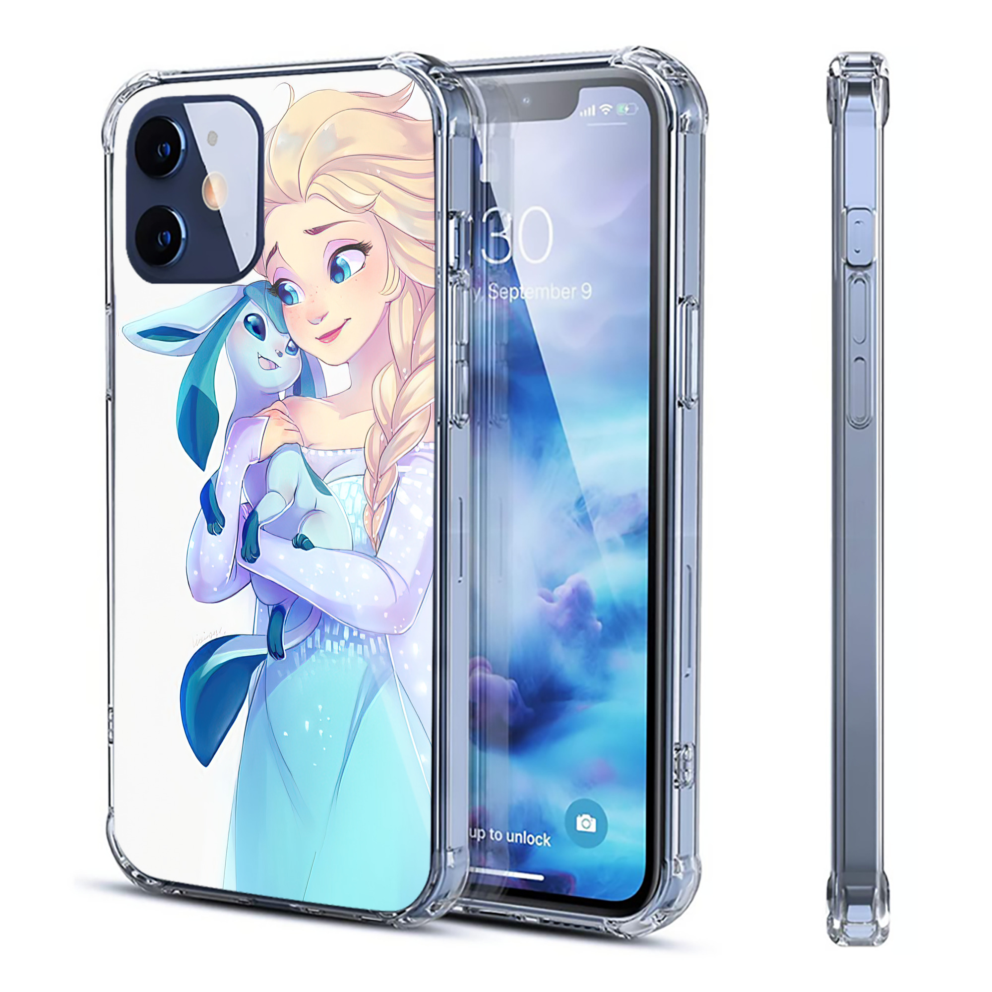 （画像用） アナと雪の女王 アンナ エルサ Frozen Anna Elsa 【iPhone 12シリーズ対応】透明スマホケース（クリアソフトケース）
